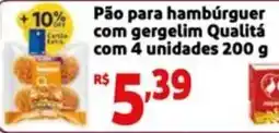 Mini Extra Pão para hambúrguer com gergelim Qualitá oferta