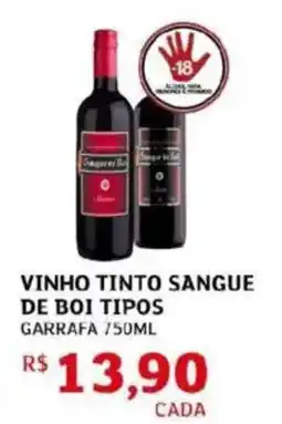 Assaí Atacadista Vinho tinto sangue de boi tipos garrafa oferta