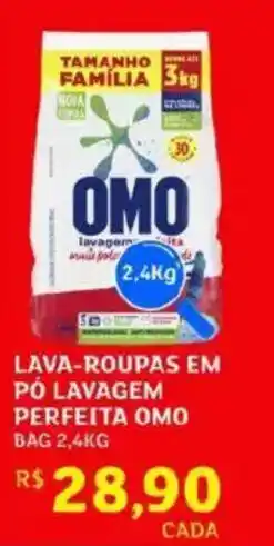 Assaí Atacadista Lava-roupas em pó lavagem perfeita omo bag oferta