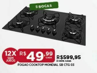 DB Supermercados Fogão mondial oferta