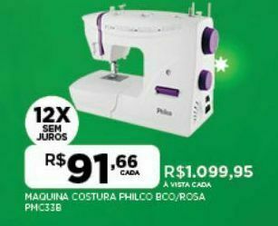 DB Supermercados Máquina de costura philco oferta