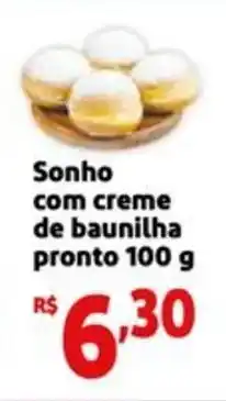 Mini Extra Sonho com creme de baunilha pronto oferta