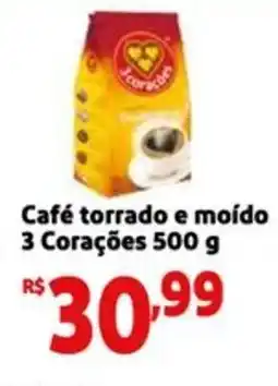 Mini Extra Café torrado e moído 3 Coraçoes oferta