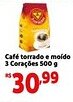 Mini Extra Café torrado e moído 3 Coraçoes oferta