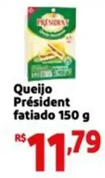 Mini Extra Queijo Président fatiado oferta