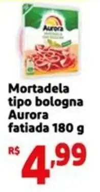 Mini Extra Mortadela tipo bologna Aurora fatiada oferta