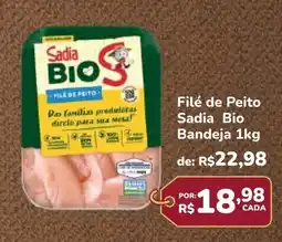 Super Luna Filé de Peito Sadia Bio Bandeja oferta