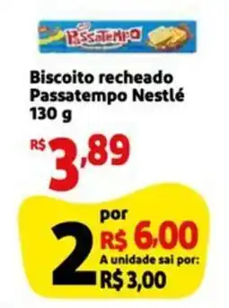 Mini Extra Biscoito recheado Passatempo Nestlé oferta