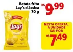 Mini Extra Batata frita Lay's clássica oferta