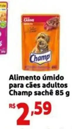 Mini Extra Alimento úmido para cães adultos Champ sachê oferta
