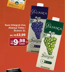 Super Luna Suco Integral Uva Aliança Tinto/ Branco oferta