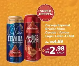 Super Luna Cerveja Especial Brüder Alma Cevada / Amber Lager Latão oferta