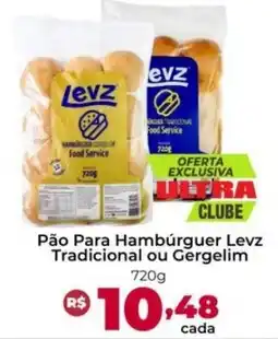 Ultrabox Pão Para Hambúrguer Levz Tradicional ou Gergelim oferta