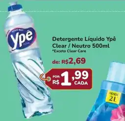 Super Luna Detergente Líquido Ypê Clear/Neutro oferta