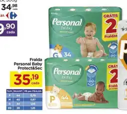 Carrefour Fralda Personal Baby Protect&Sec oferta