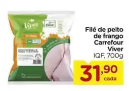 Carrefour Filé de peito de frango Carrefour Viver oferta