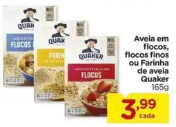 Carrefour Aveia em flocos, flocos finos ou Farinha de aveia Quaker oferta