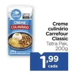 Carrefour Creme culinário Carrefour Classic oferta
