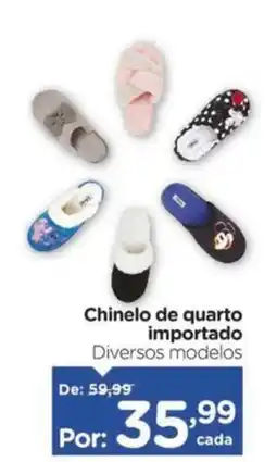 Carrefour Chinelo de quarto importado Diversos modelos oferta