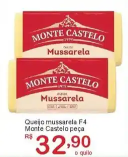 Giga Atacado Queijo mussarela F4 Monte Castelo peça oferta