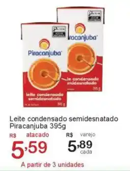 Giga Atacado Leite condensado semidesnatado Piracanjuba oferta