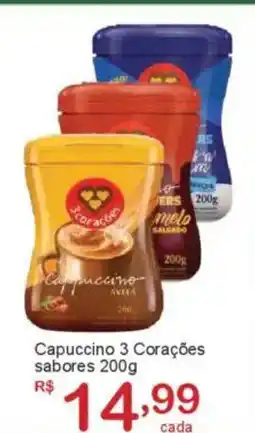Giga Atacado Capuccino 3 Corações sabores oferta