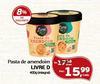 Cometa Supermercados Pasta de amendoim LIVRE D oferta