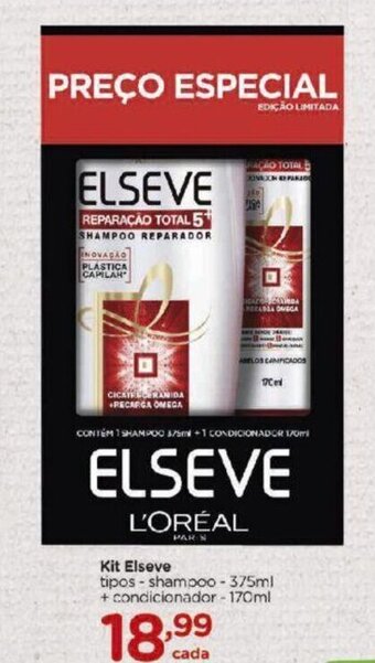 Carrefour Kit Elseve Shampoo 375ml + Condicionador 170ml oferta