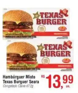 Fort Atacadista Hambúrguer Misto Texas Burguer Seara Congelado Caixa oferta