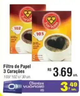 Fort Atacadista Filtro de Papel 3 Corações oferta