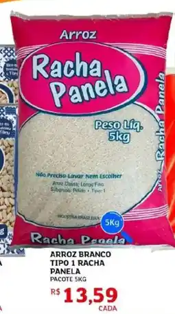 Assaí Atacadista Arroz branco tipo 1 racha panela pacote oferta