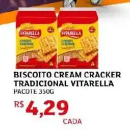 Assaí Atacadista Biscoito cream cracker tradicional vitarella pacote oferta
