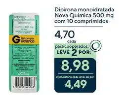 Coop Dipirona monoidratada Nova Química 500 mg oferta