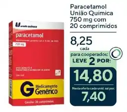 Coop Paracetamol União Química 750 mg oferta