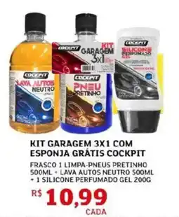 Assaí Atacadista Kit garagem 3x1 com esponja grátis cockpit oferta