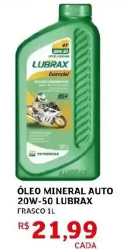 Assaí Atacadista Óleo mineral auto 20w-50 lubrax frasco oferta