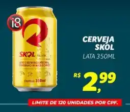 Supermercado Cubatao Cerveja skol lata oferta