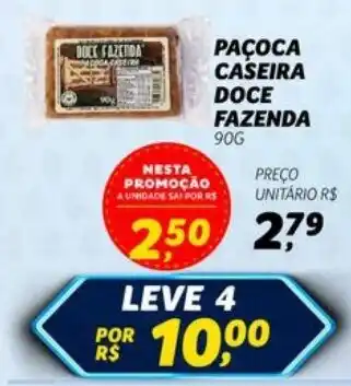 Supermercado Cubatao Paçoca caseira doce fazenda oferta