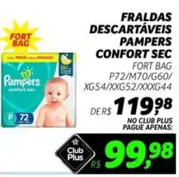 Supermercado Cubatao Fraldas descartáveis pampers confort sec oferta