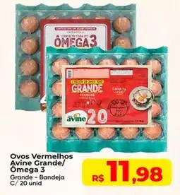 Rebouças Supermercados Ovos Vermelhos Avine Grande/ Ômega 3 oferta
