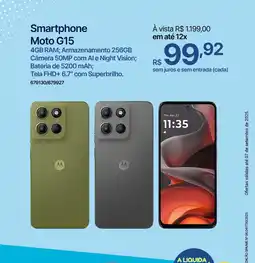 Lojas Pintos Smartphone Moto G15 oferta