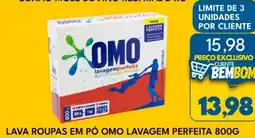 Rancho Bom Supermercados Lava roupas em pó omo lavagem perfeita oferta