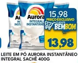 Rancho Bom Supermercados Leite em pó aurora instantâneo integral sachê oferta