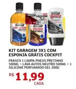 Assaí Atacadista Kit garagem 3x1 com esponja gratis cockpit oferta