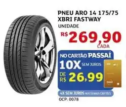 Assaí Atacadista Pneu aro 14 175/75 xbri fastway unidade oferta