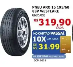 Assaí Atacadista Pneu aro 15 195/60 88v westlake unidade oferta
