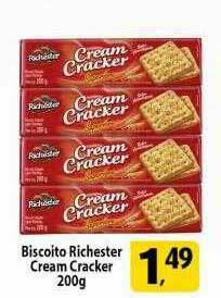 Biscoito Richester Cream Cracker