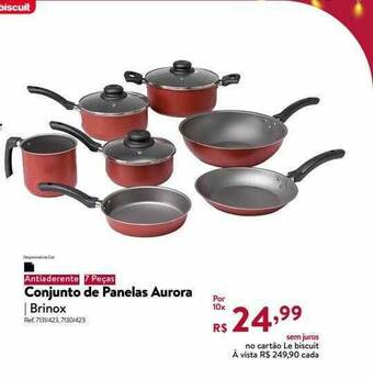 Le Biscuit Conjunto De Panelas Aurora Brinox oferta