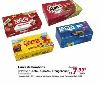 Caixa De Bombons Nestlé Lacta Garoto Neugebauer