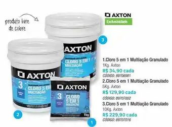 Leroy Merlin Cloro 5 Em 1 Multiação Granulado 1kg Axton Cloro 5 Em 1 Multiação Granulado 5kg Axton Cloro 5 Em 1 Multiação Granulado 10kg A oferta